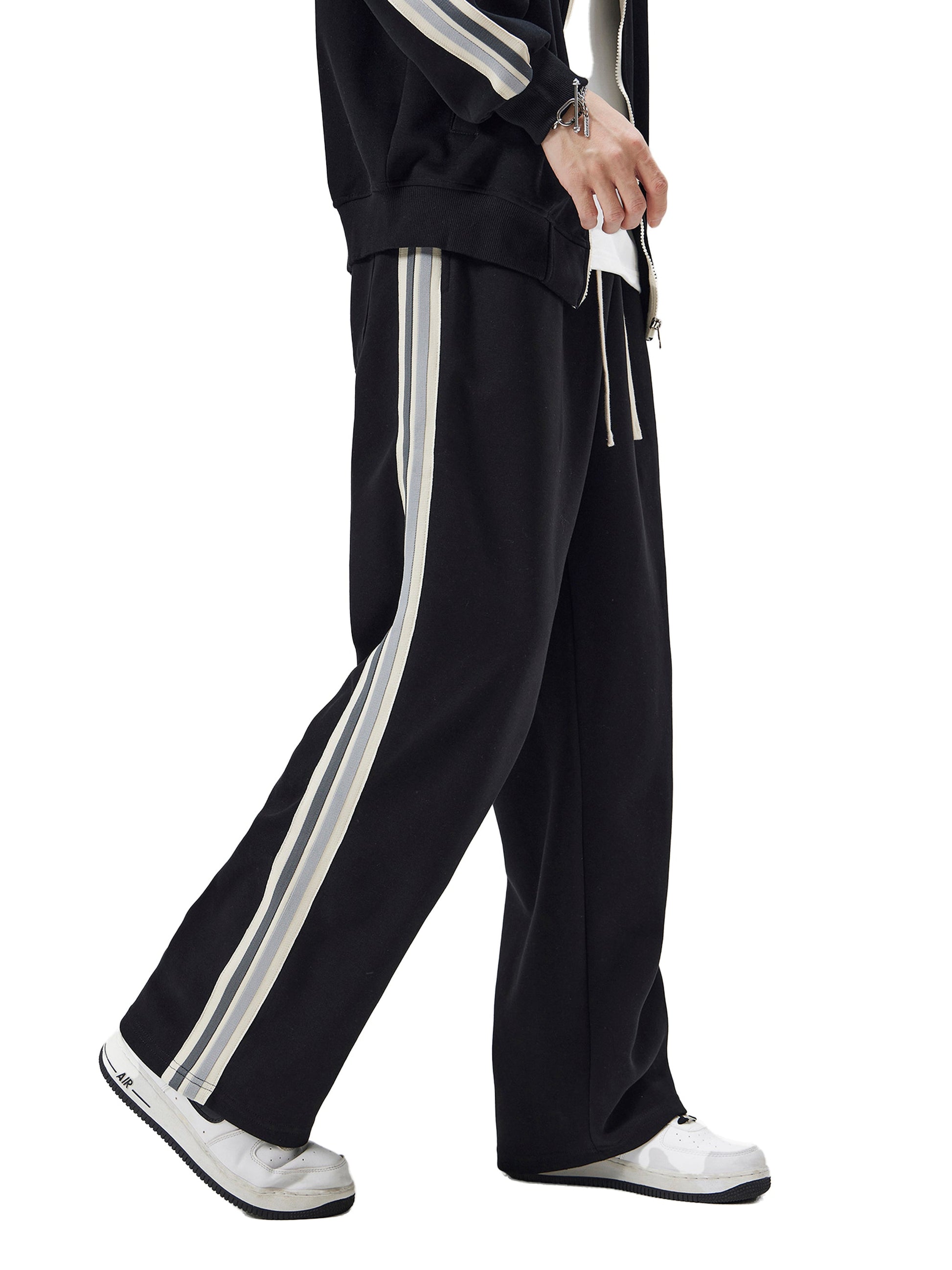 Contrast Side-Stripe Straight-Leg  Pants ODMPOD