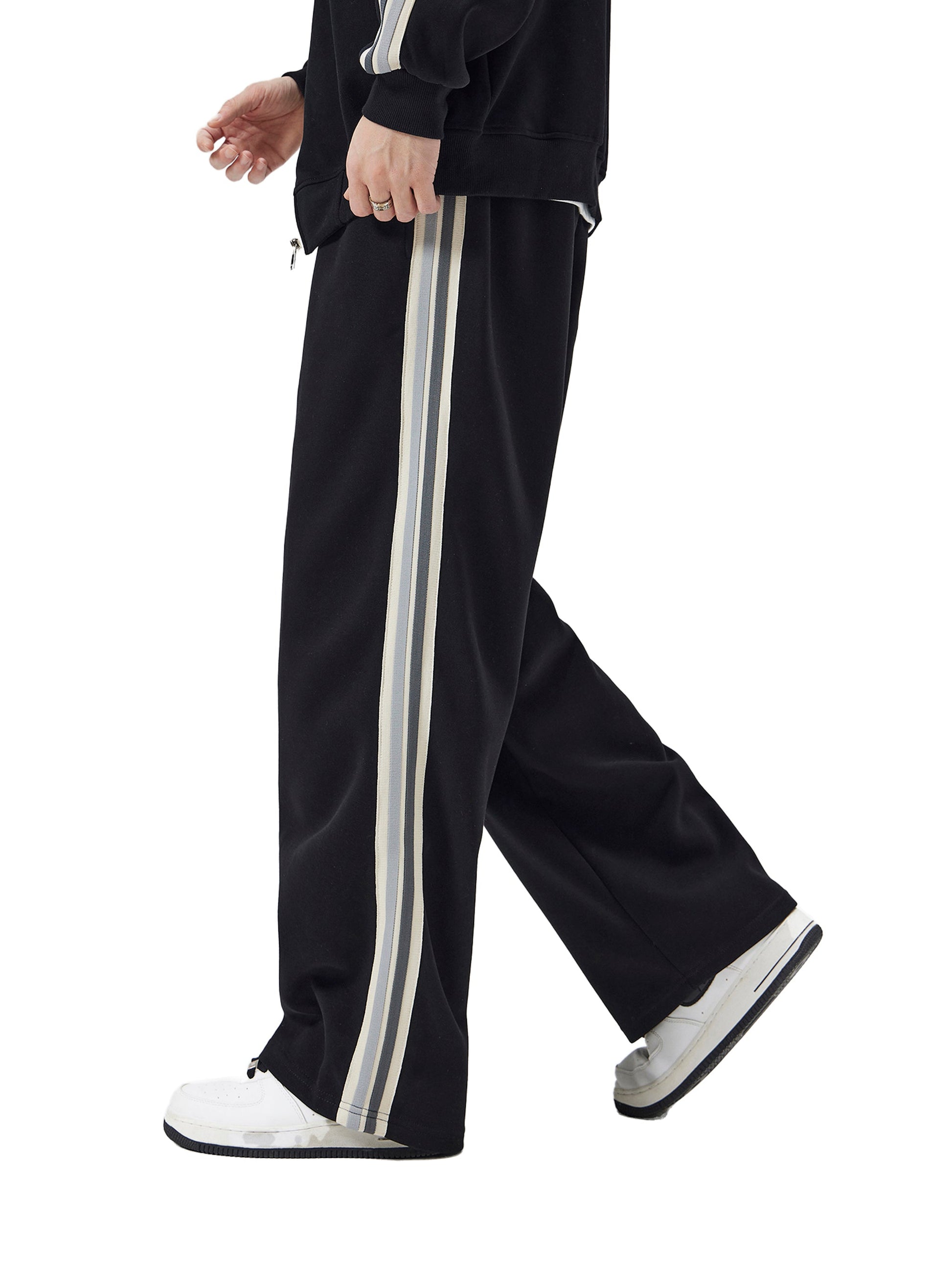 Contrast Side-Stripe Straight-Leg  Pants ODMPOD