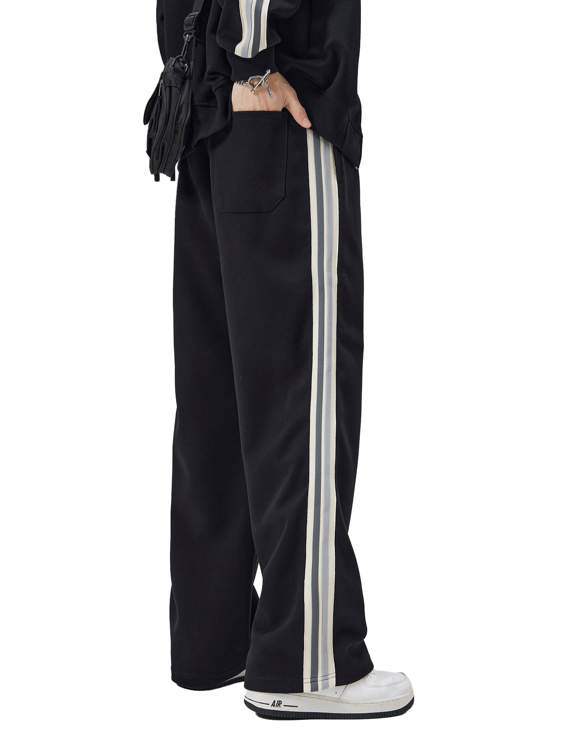 Contrast Side-Stripe Straight-Leg  Pants ODMPOD