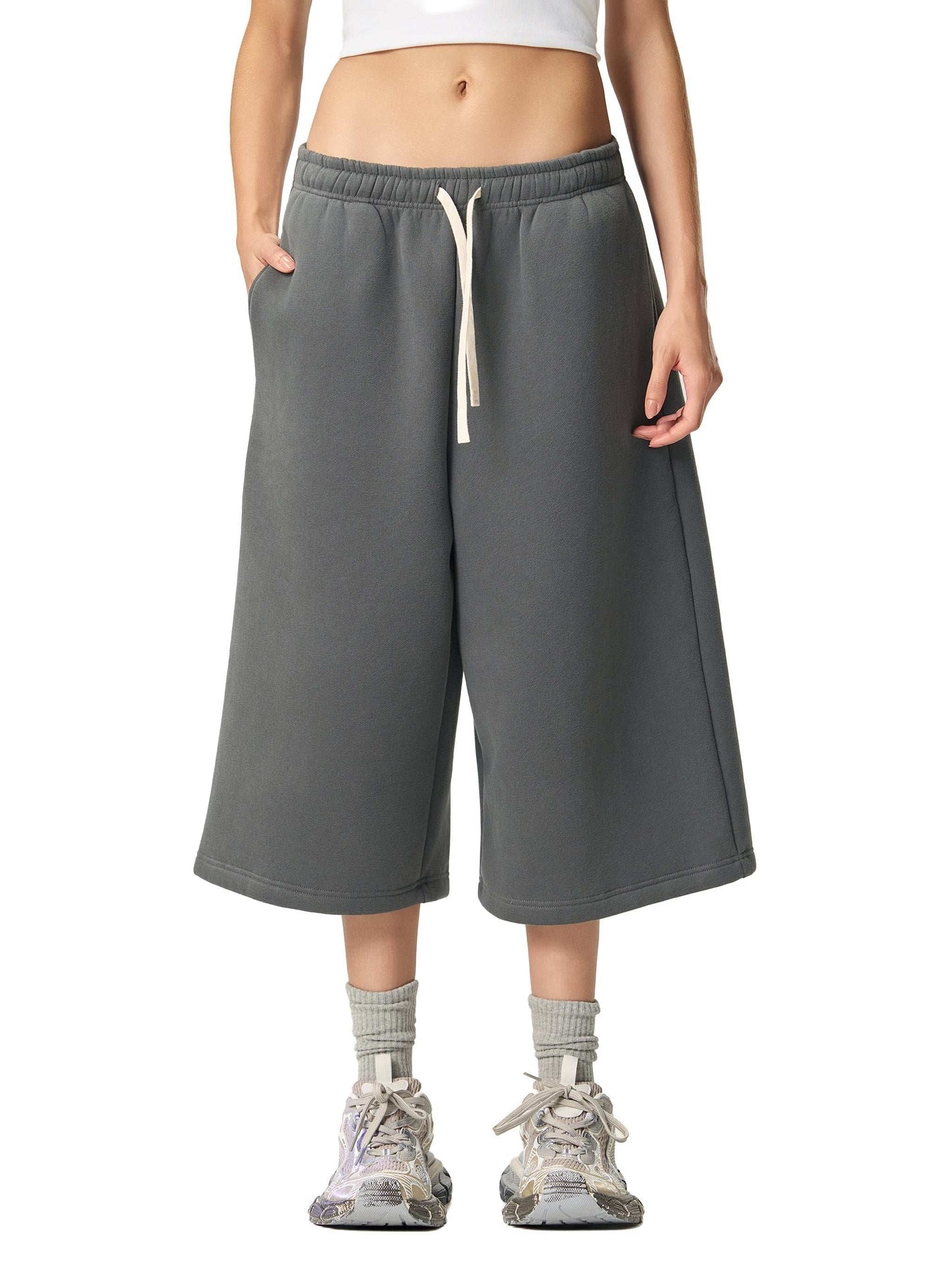 PRETTYJUNKIE Mid-Length Tech Blend Sweatpants Shorts ODMPOD