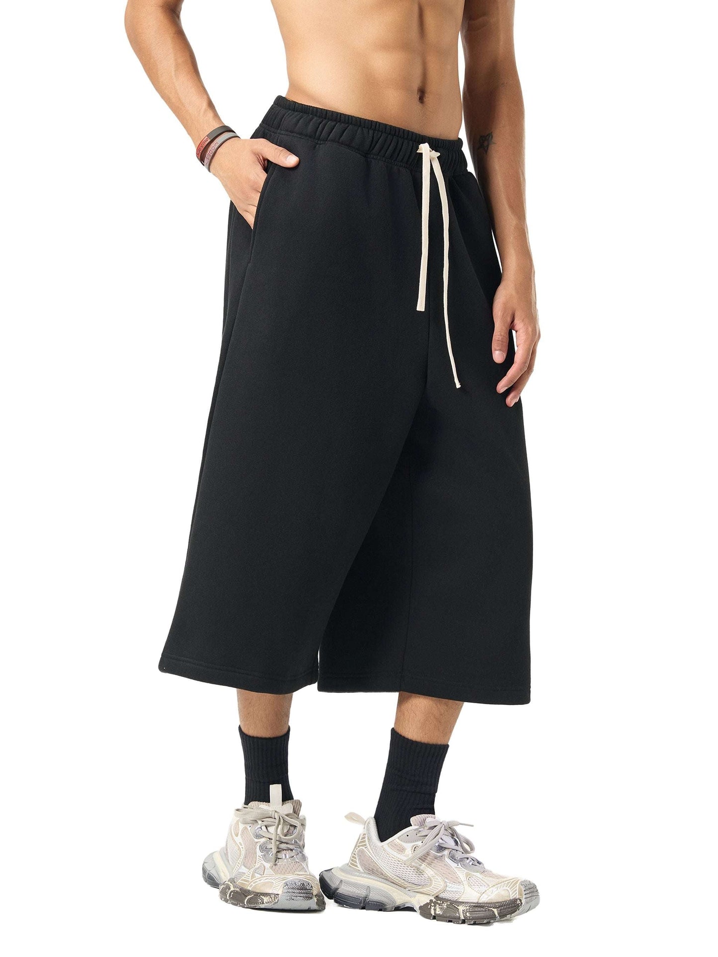 PRETTYJUNKIE Mid-Length Tech Blend Sweatpants Shorts ODMPOD