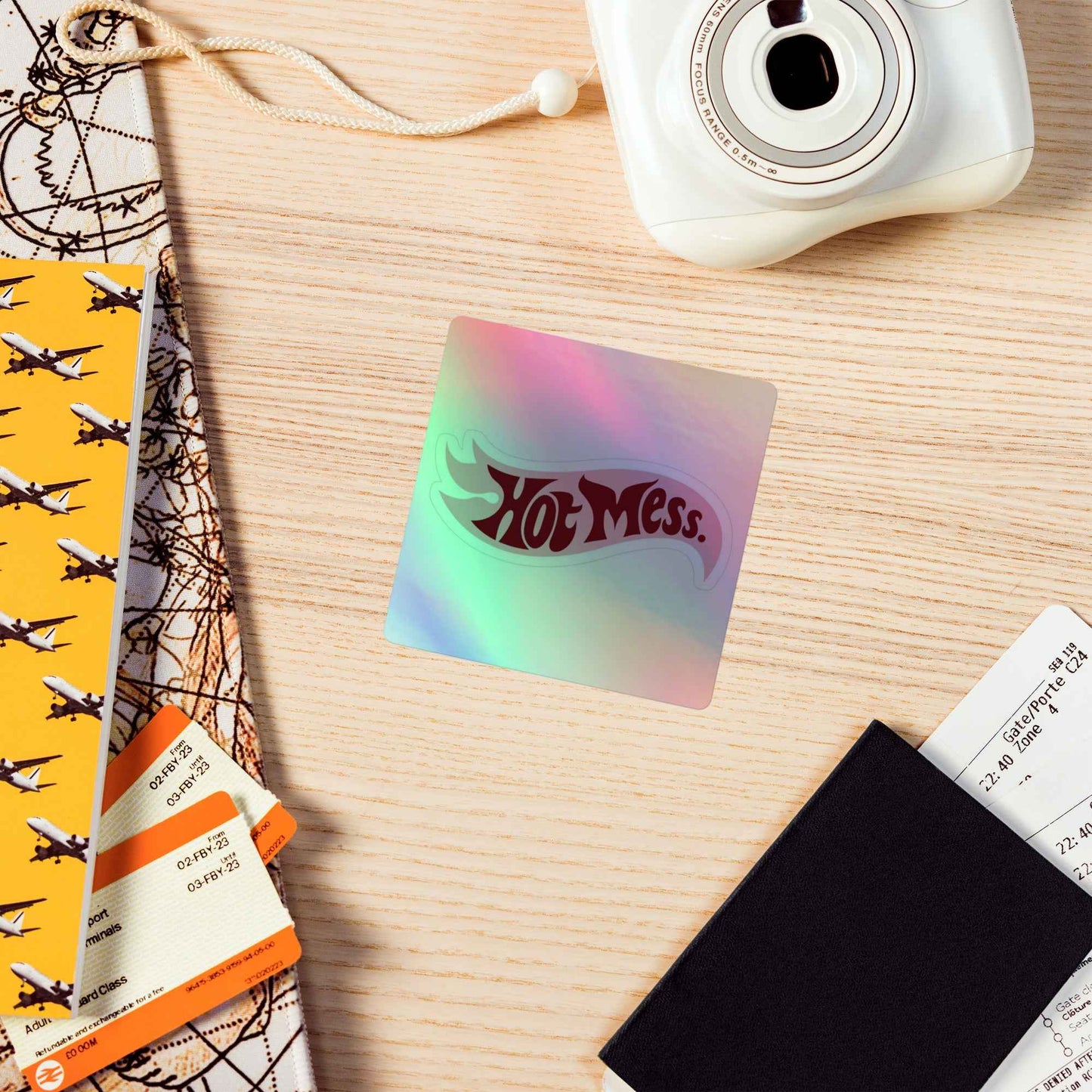 Hot Mess Holographic stickers Pretty Junkie Apparel