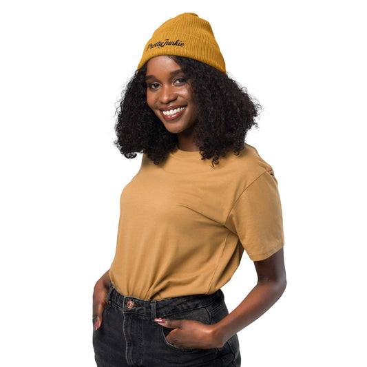 PrettyJunkie Organic Ribbed Beanie – Yellow Heat Pretty Junkie Apparel