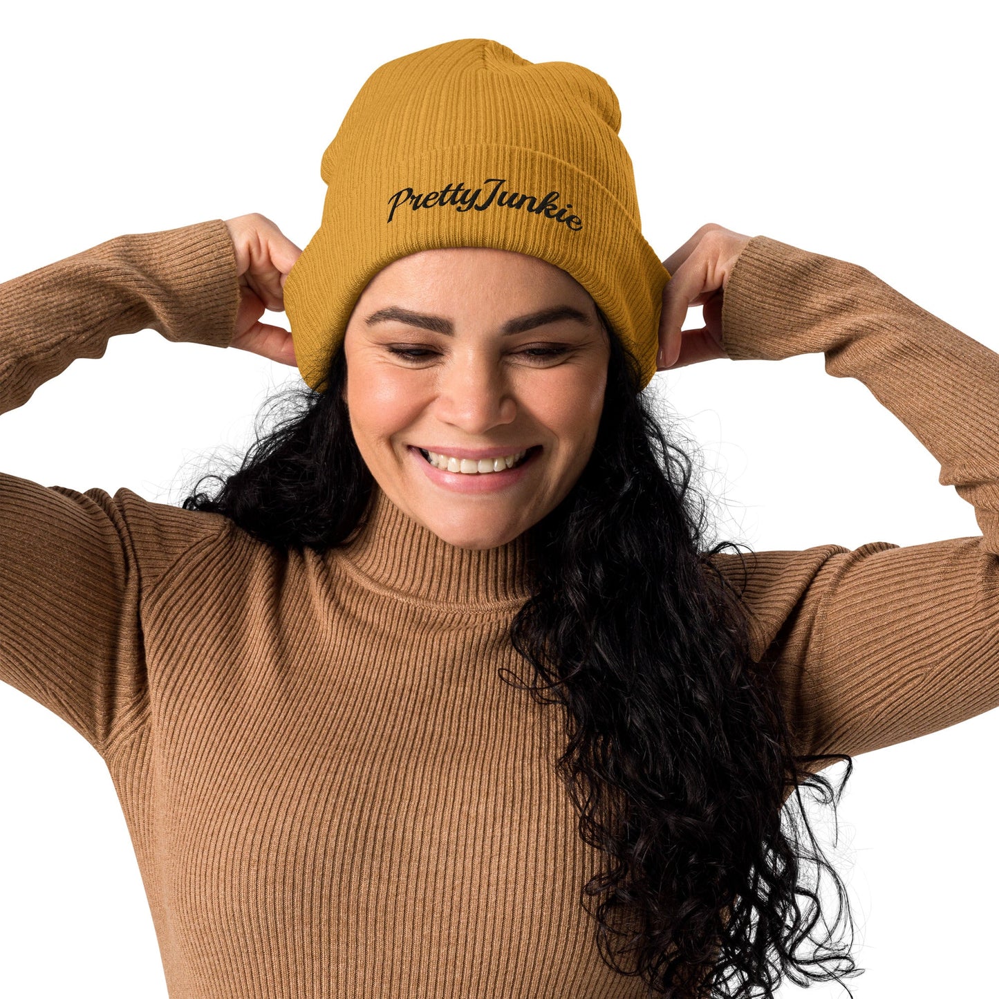 PrettyJunkie Organic Ribbed Beanie – Yellow Heat Pretty Junkie Apparel