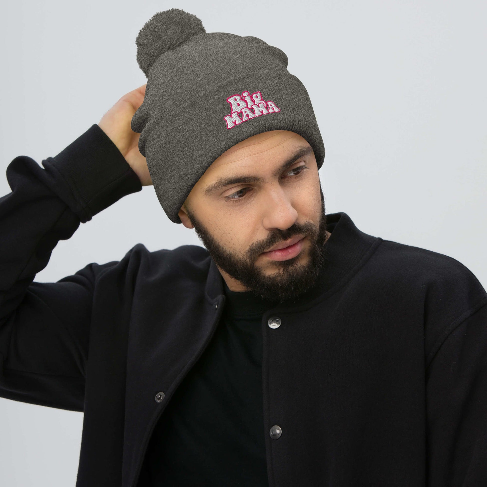 They Call Me "BigMama" Pom-Pom Beanie Pretty Junkie Apparel