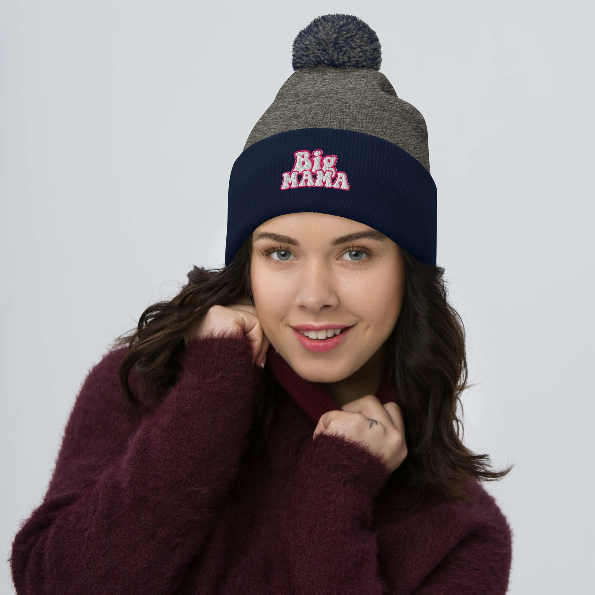 They Call Me "BigMama" Pom-Pom Beanie Pretty Junkie Apparel
