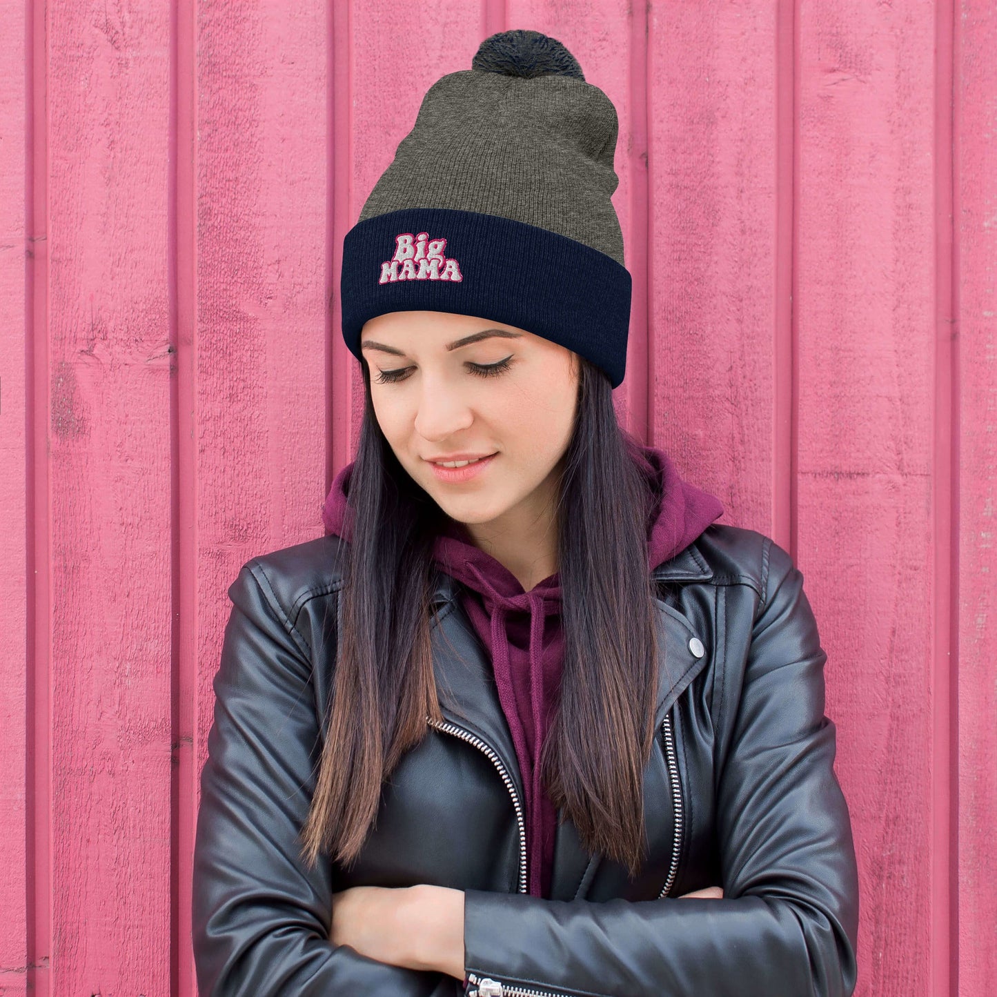 They Call Me "BigMama" Pom-Pom Beanie Pretty Junkie Apparel