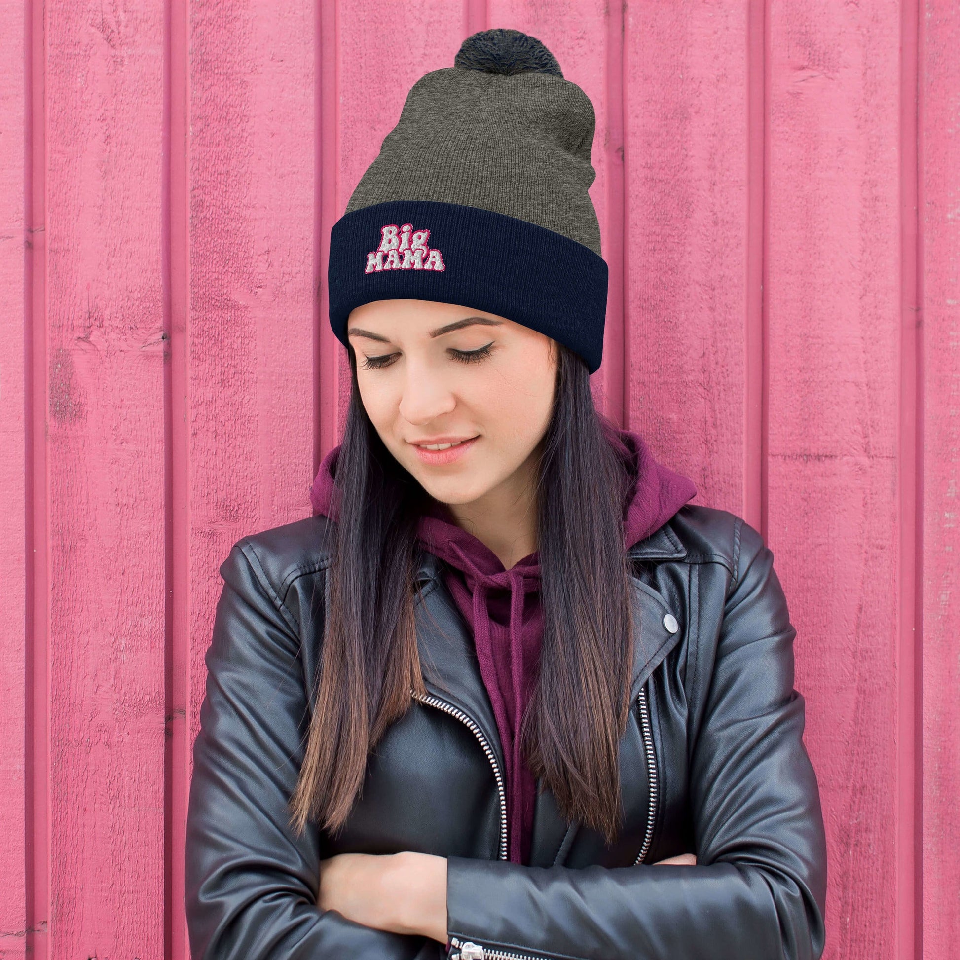 They Call Me "BigMama" Pom-Pom Beanie Pretty Junkie Apparel