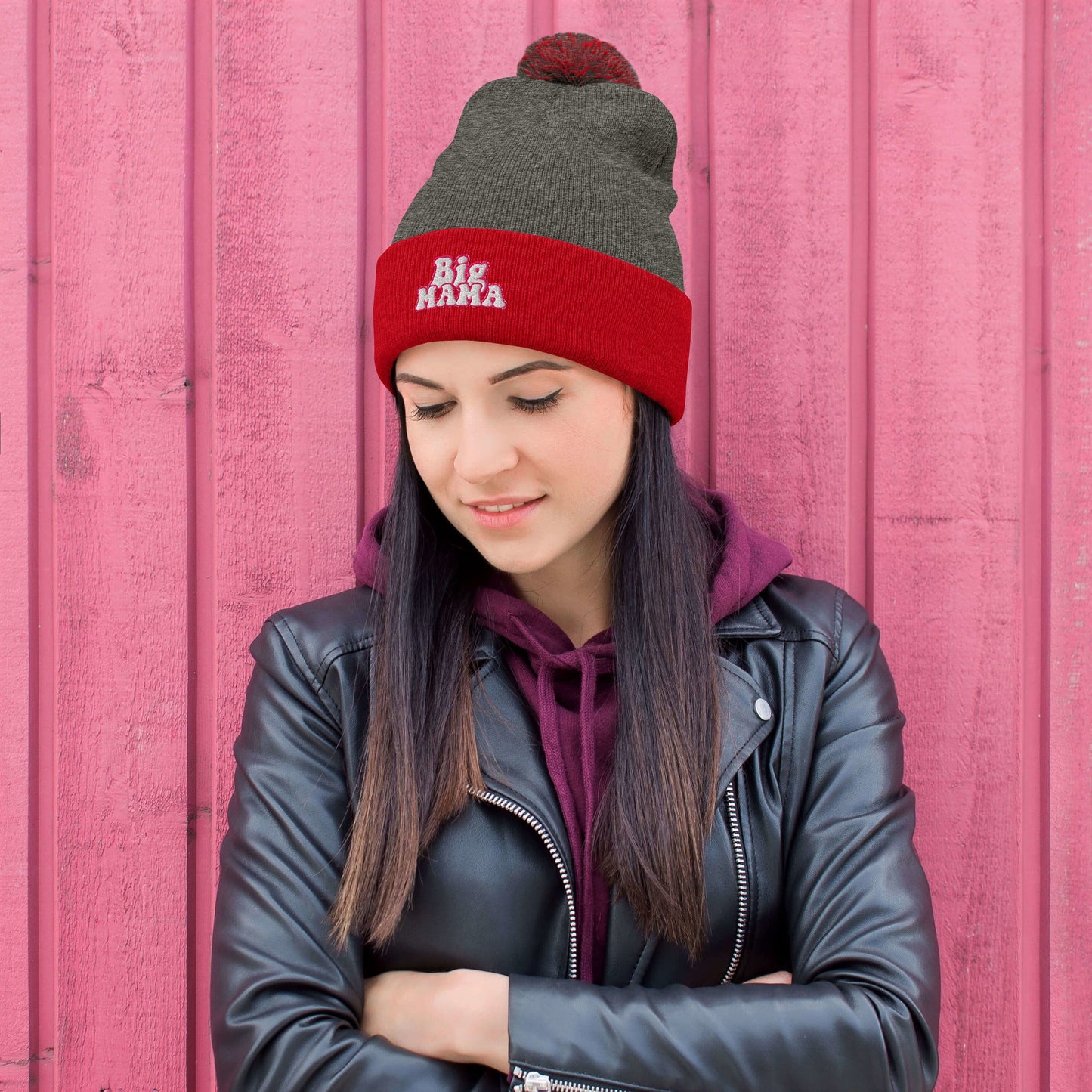 They Call Me "BigMama" Pom-Pom Beanie Pretty Junkie Apparel