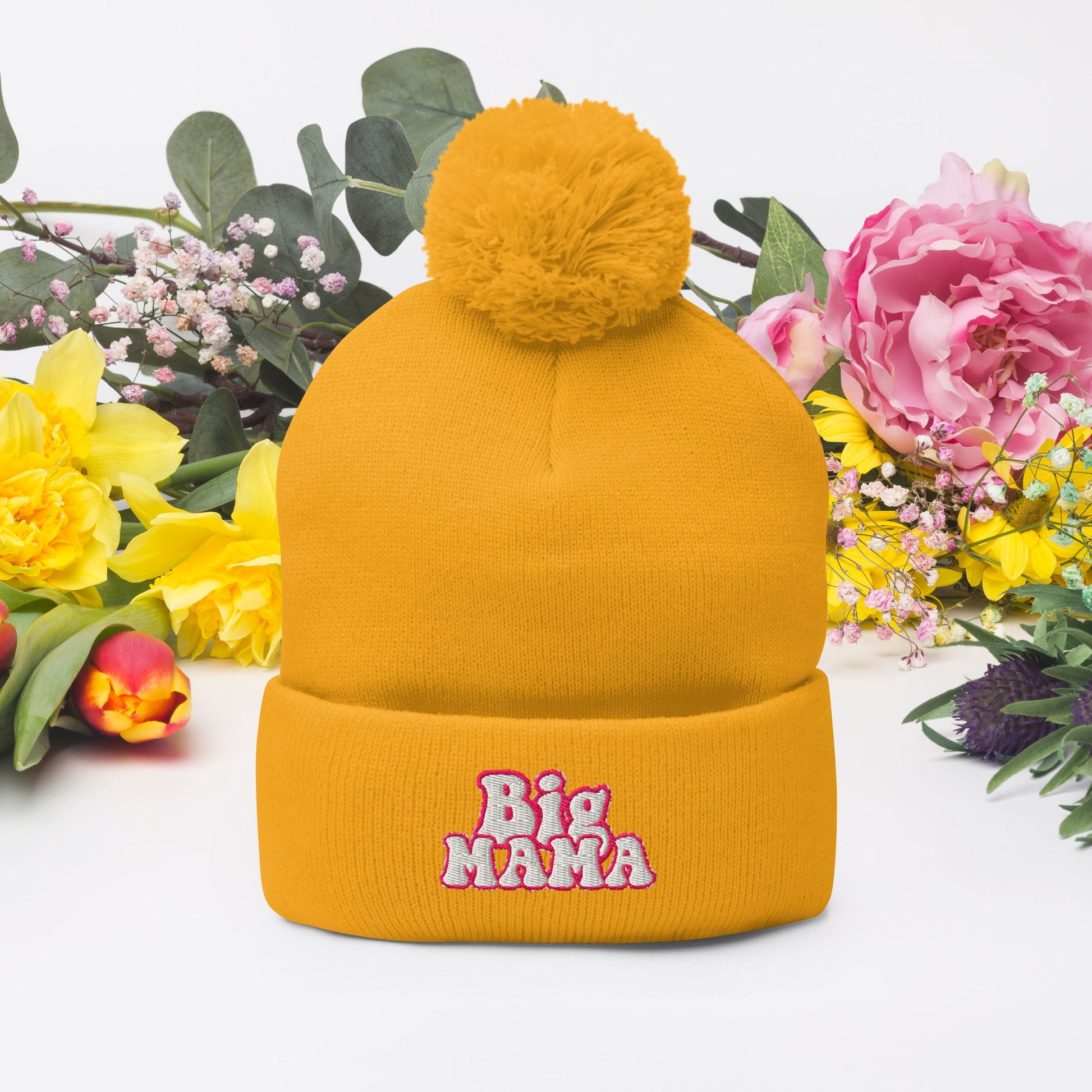 They Call Me "BigMama" Pom-Pom Beanie Pretty Junkie Apparel