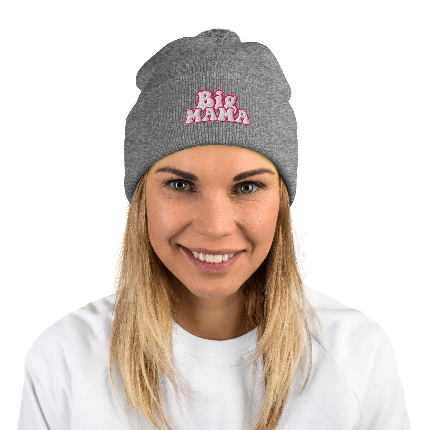 They Call Me "BigMama" Pom-Pom Beanie Pretty Junkie Apparel