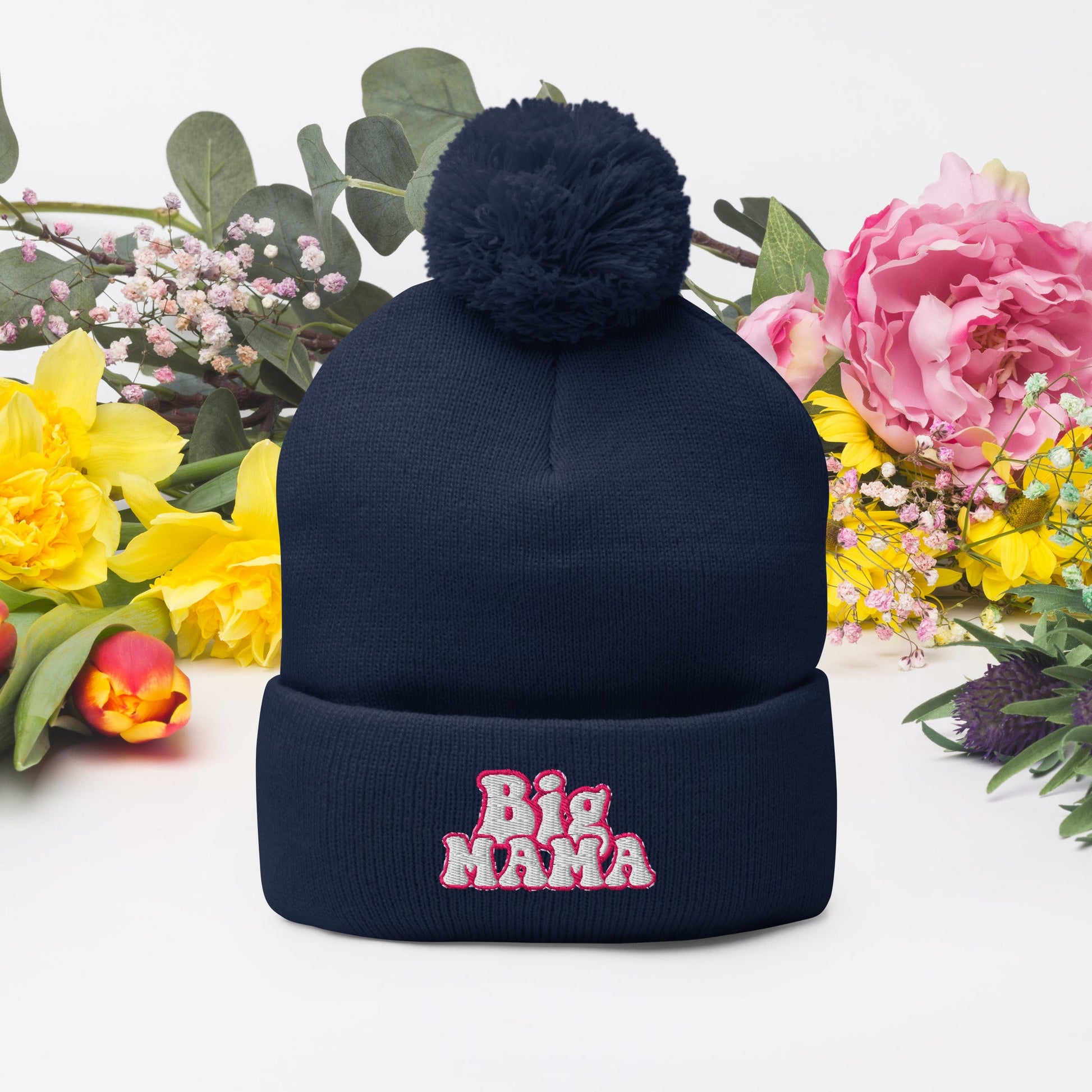 They Call Me "BigMama" Pom-Pom Beanie Pretty Junkie Apparel