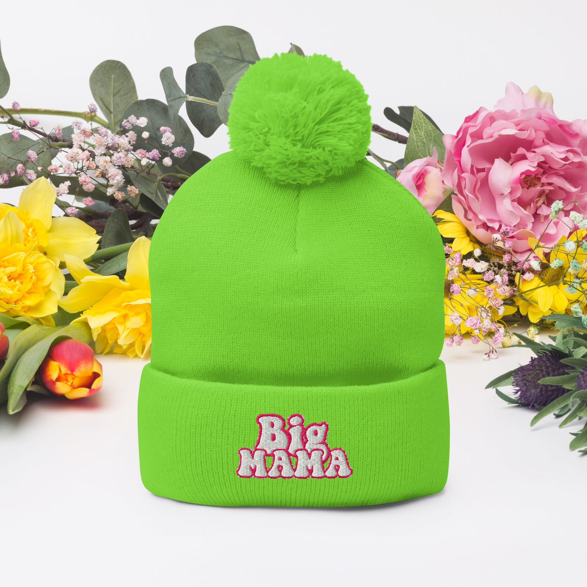 They Call Me "BigMama" Pom-Pom Beanie Pretty Junkie Apparel