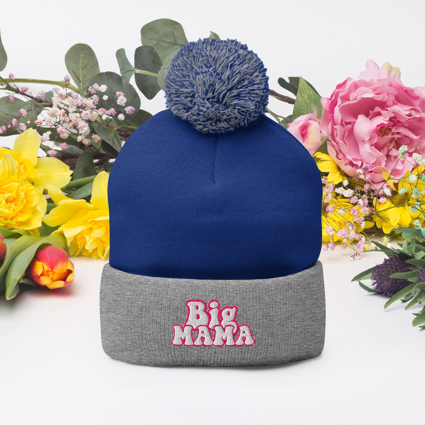 They Call Me "BigMama" Pom-Pom Beanie Pretty Junkie Apparel