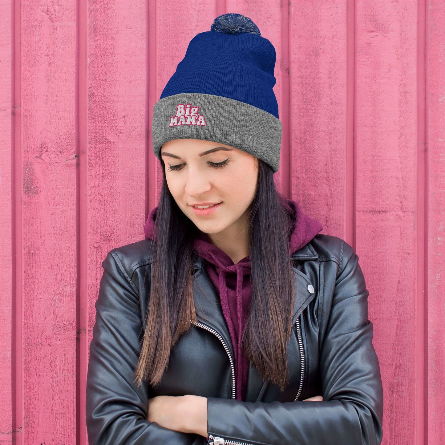 They Call Me "BigMama" Pom-Pom Beanie Pretty Junkie Apparel