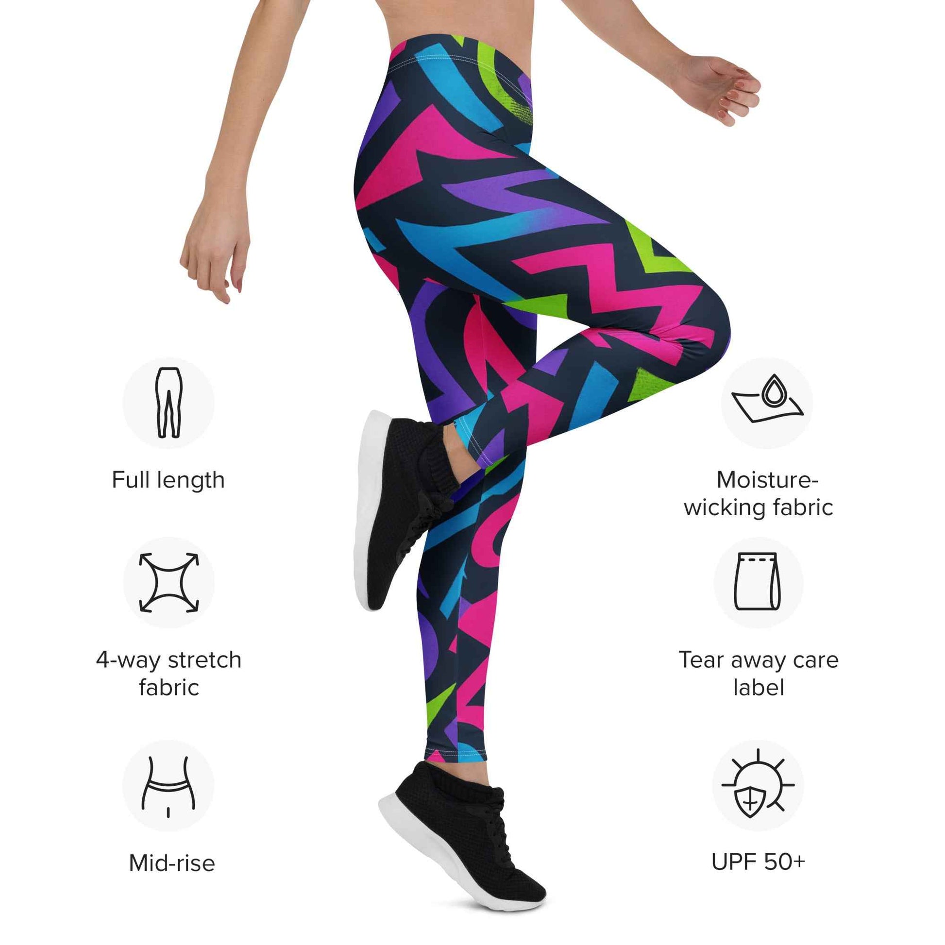 Pretty Junkie Apparel neon electric leggings - High-Waist - Pretty Junkie Apparel