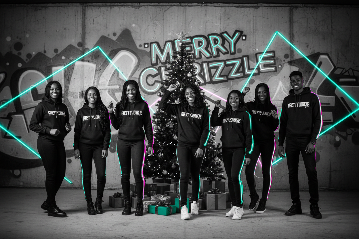 PrettyJunkie Happy Christmas Hero - Magenta & Teal