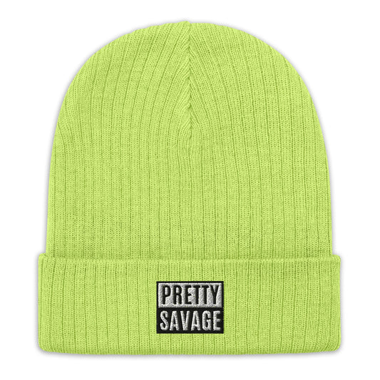 Pretty Savage Ribbed knit beanie Pretty Junkie Apparel
