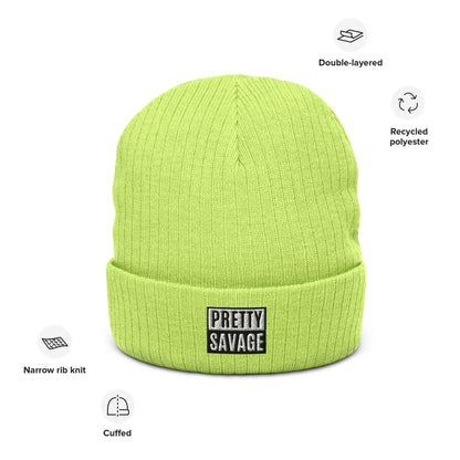 Pretty Savage Ribbed knit beanie Pretty Junkie Apparel