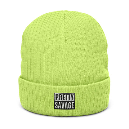 Pretty Savage Ribbed knit beanie Pretty Junkie Apparel