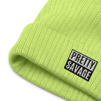 Pretty Savage Ribbed knit beanie Pretty Junkie Apparel