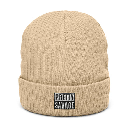 Pretty Savage Ribbed knit beanie Pretty Junkie Apparel