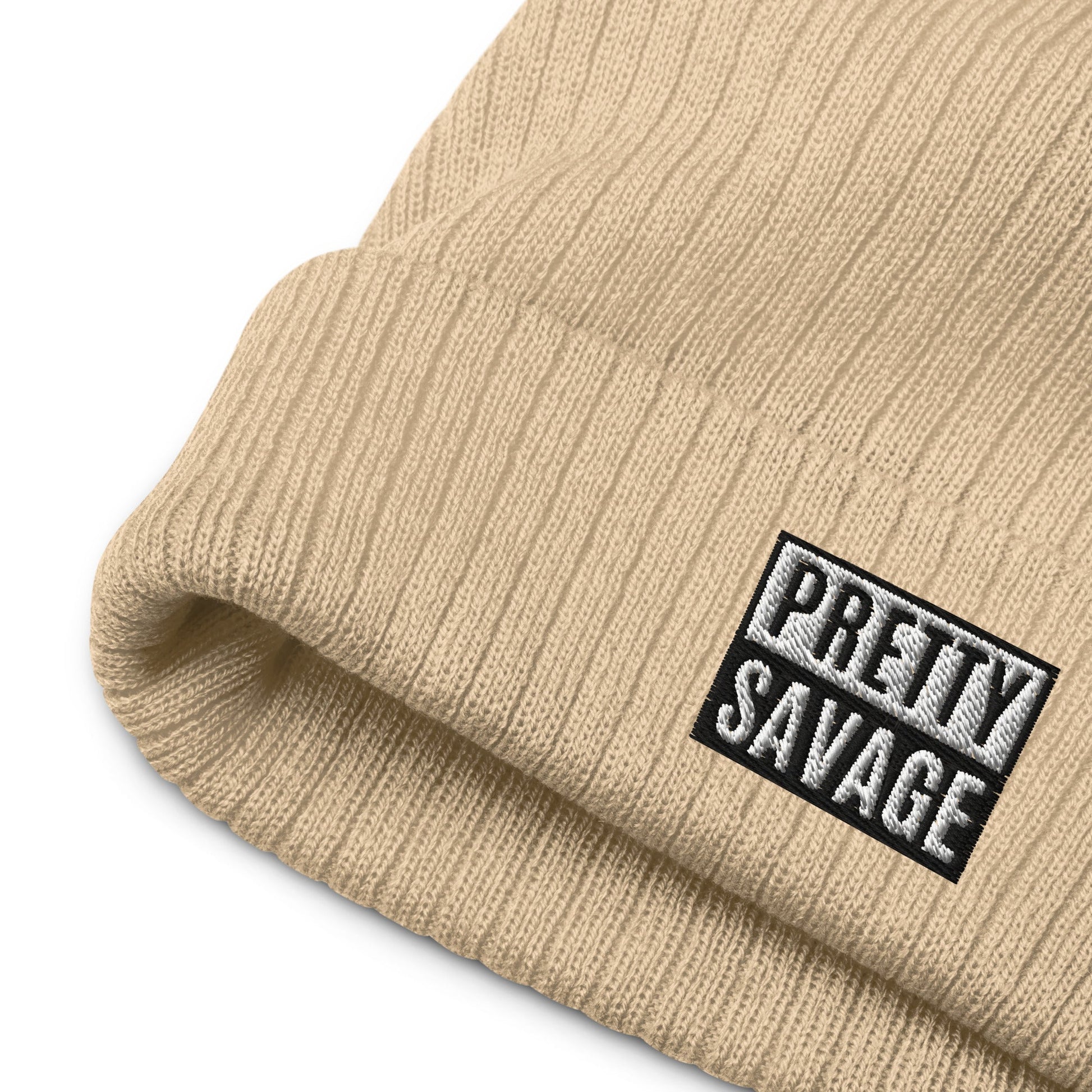 Pretty Savage Ribbed knit beanie Pretty Junkie Apparel