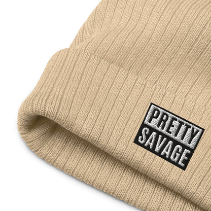 Pretty Savage Ribbed knit beanie Pretty Junkie Apparel