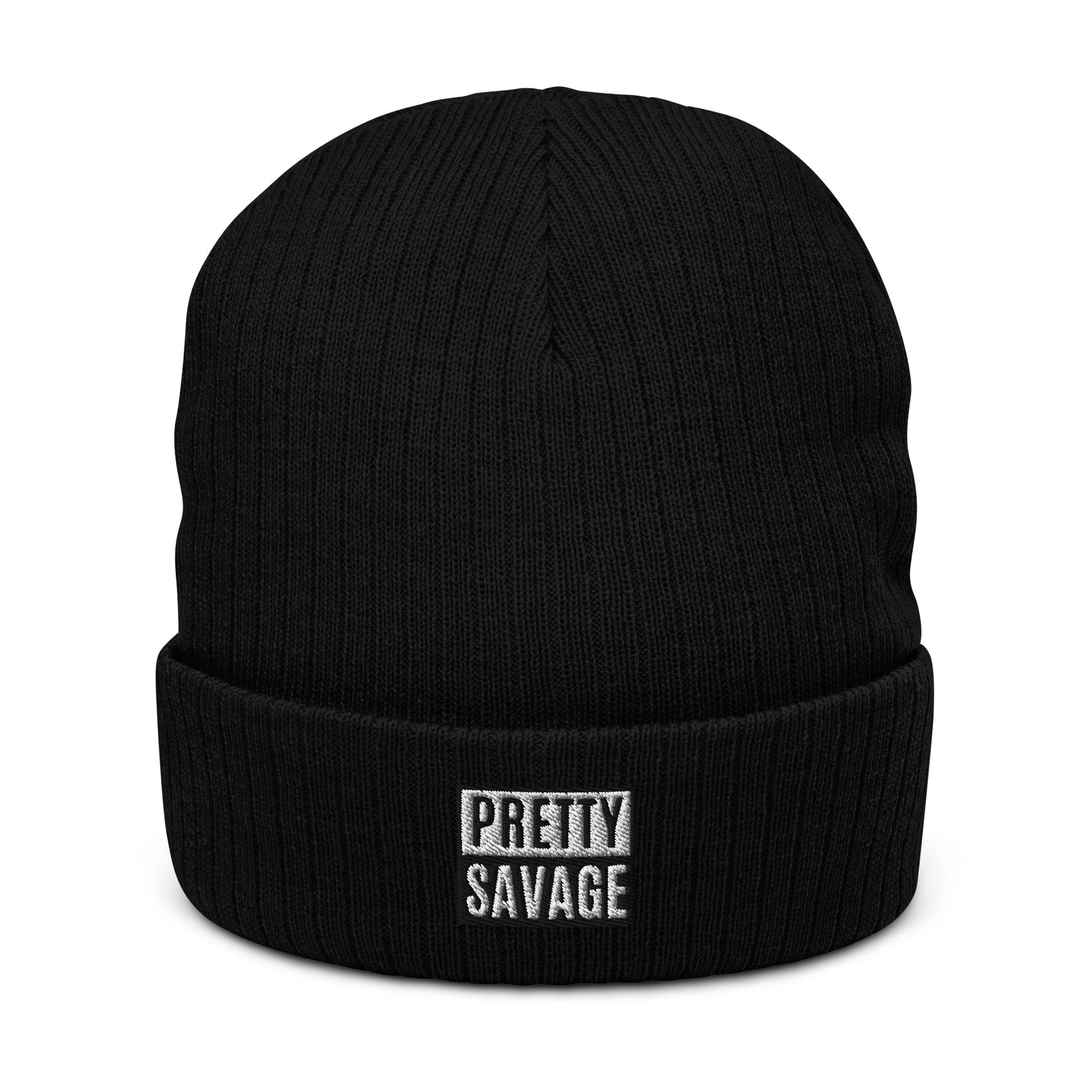 Pretty Savage Ribbed knit beanie Pretty Junkie Apparel