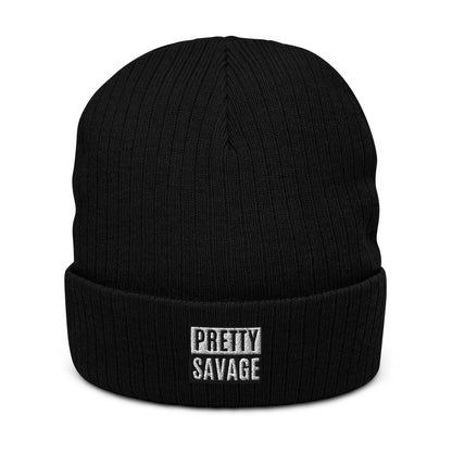 Pretty Savage Ribbed knit beanie Pretty Junkie Apparel