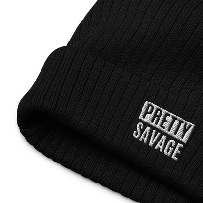 Pretty Savage Ribbed knit beanie Pretty Junkie Apparel