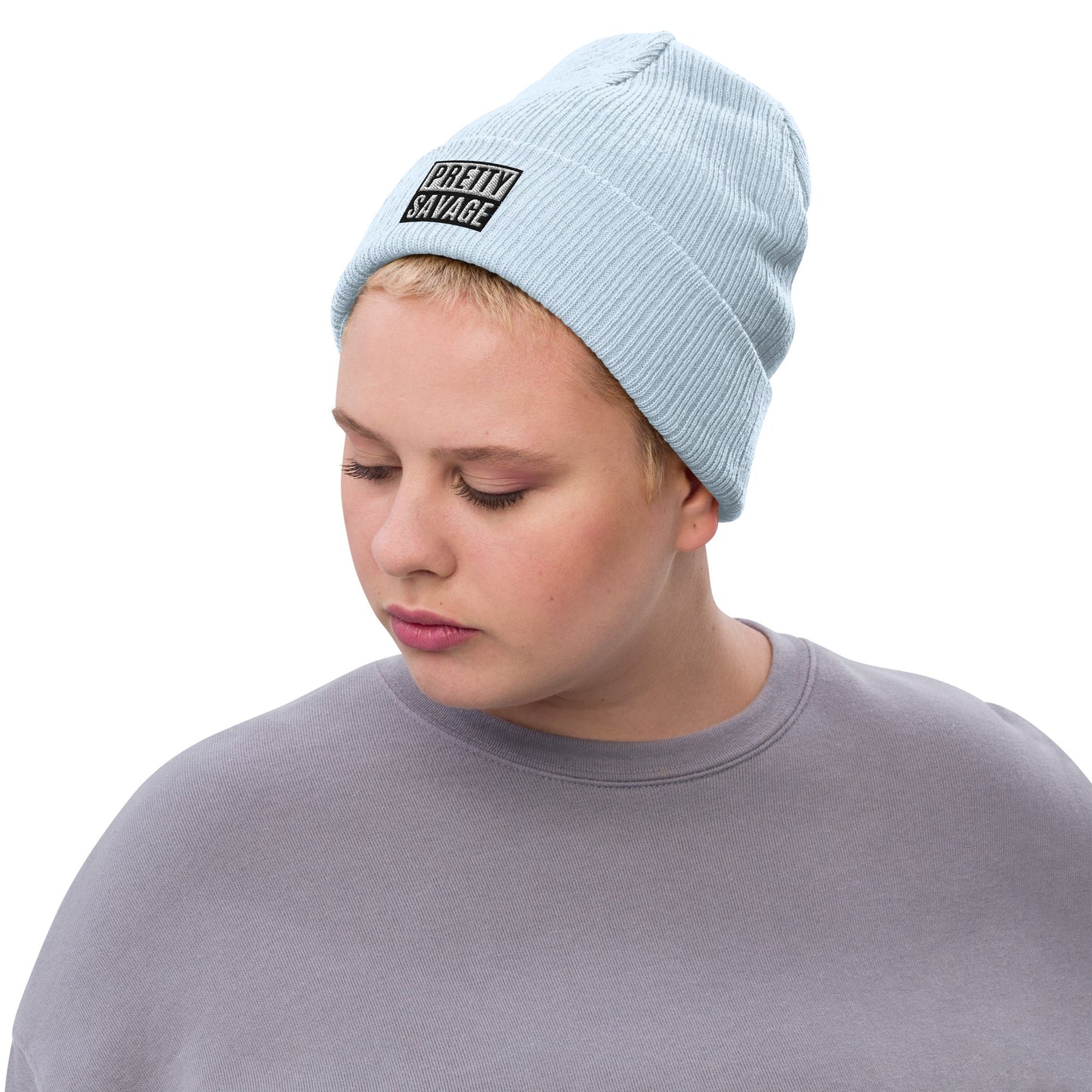 Pretty Savage Ribbed knit beanie Pretty Junkie Apparel