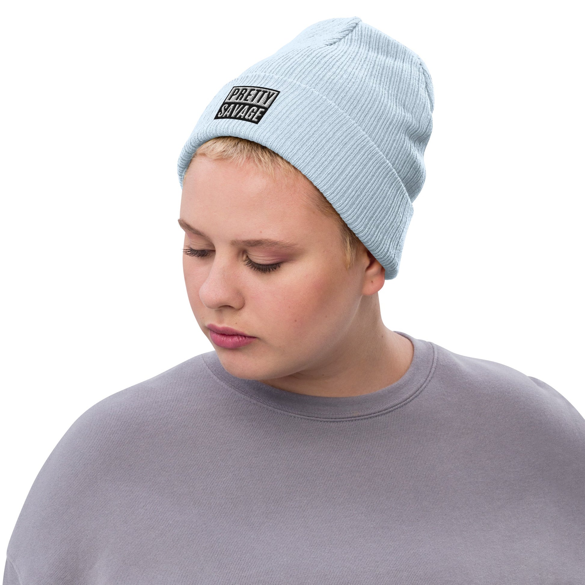 Pretty Savage Ribbed knit beanie Pretty Junkie Apparel