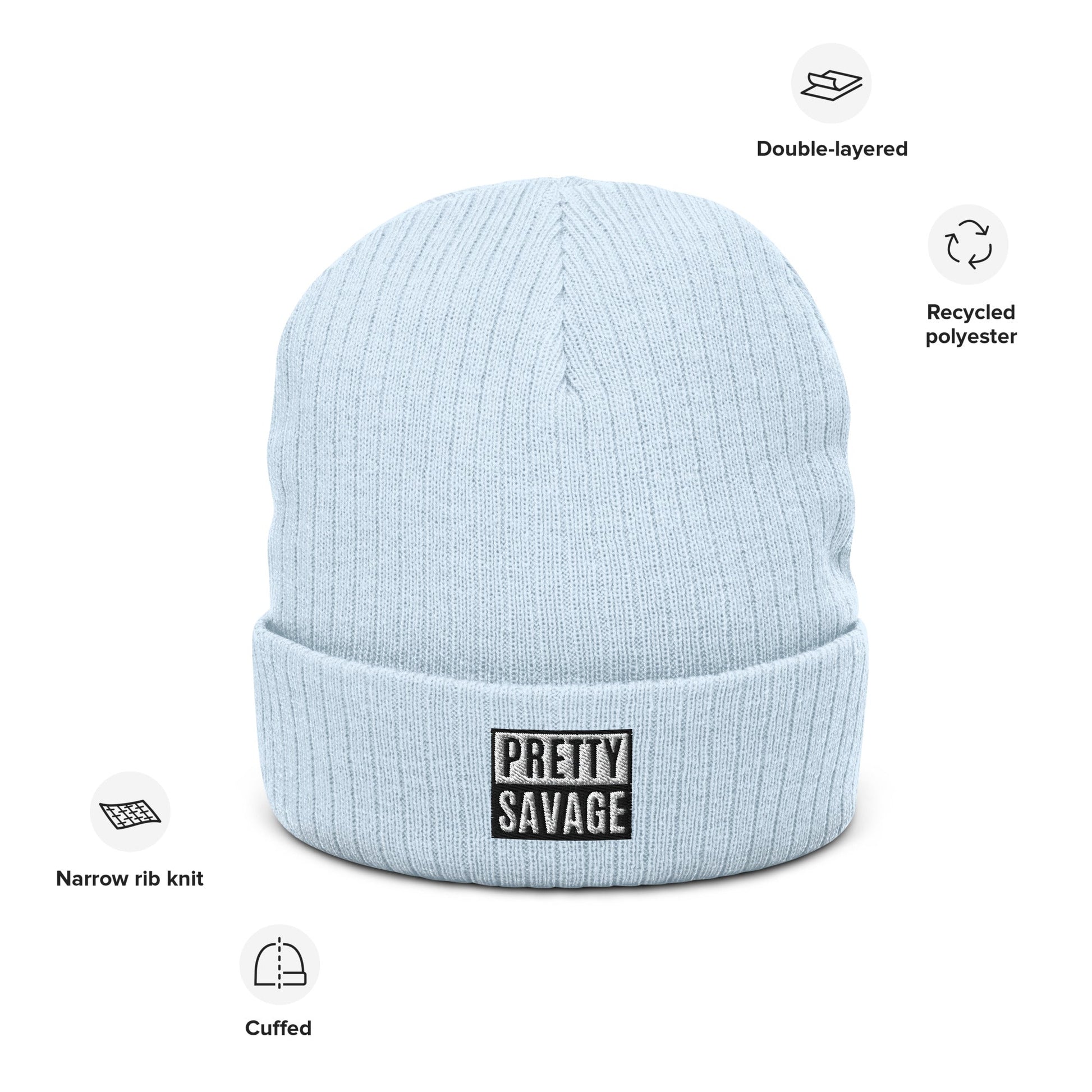 Pretty Savage Ribbed knit beanie Pretty Junkie Apparel