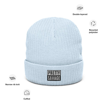 Pretty Savage Ribbed knit beanie Pretty Junkie Apparel