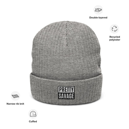 Pretty Savage Ribbed knit beanie Pretty Junkie Apparel