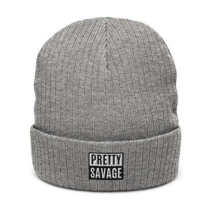 Pretty Savage Ribbed knit beanie Pretty Junkie Apparel
