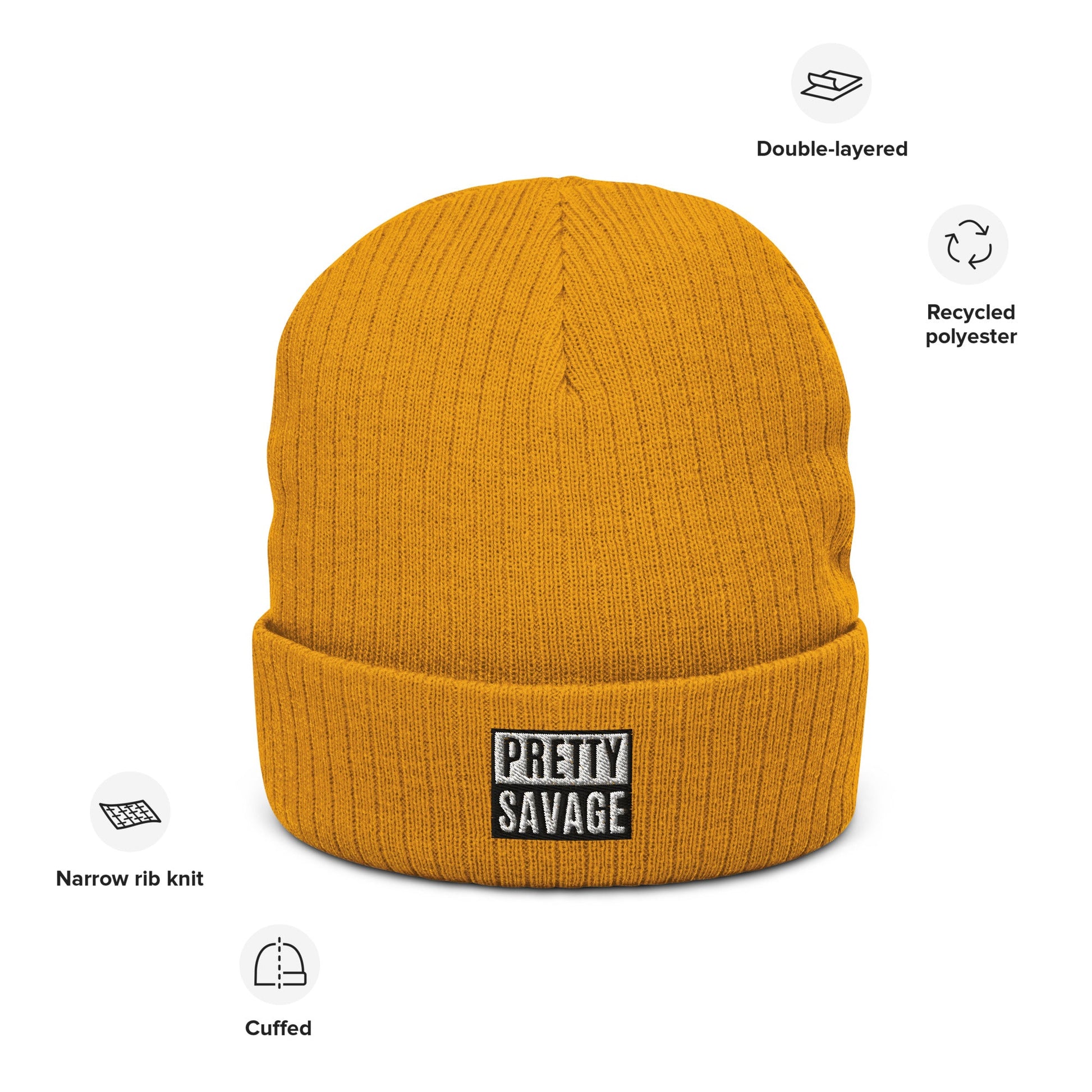 Pretty Savage Ribbed knit beanie Pretty Junkie Apparel