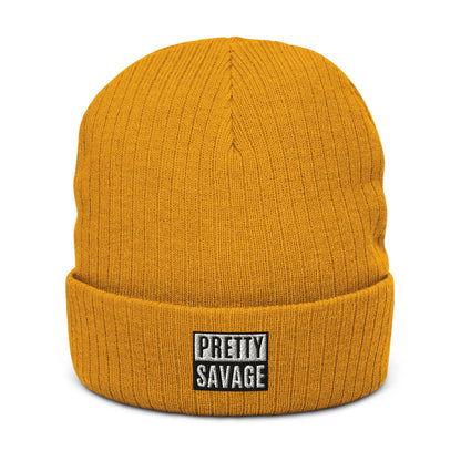 Pretty Savage Ribbed knit beanie Pretty Junkie Apparel