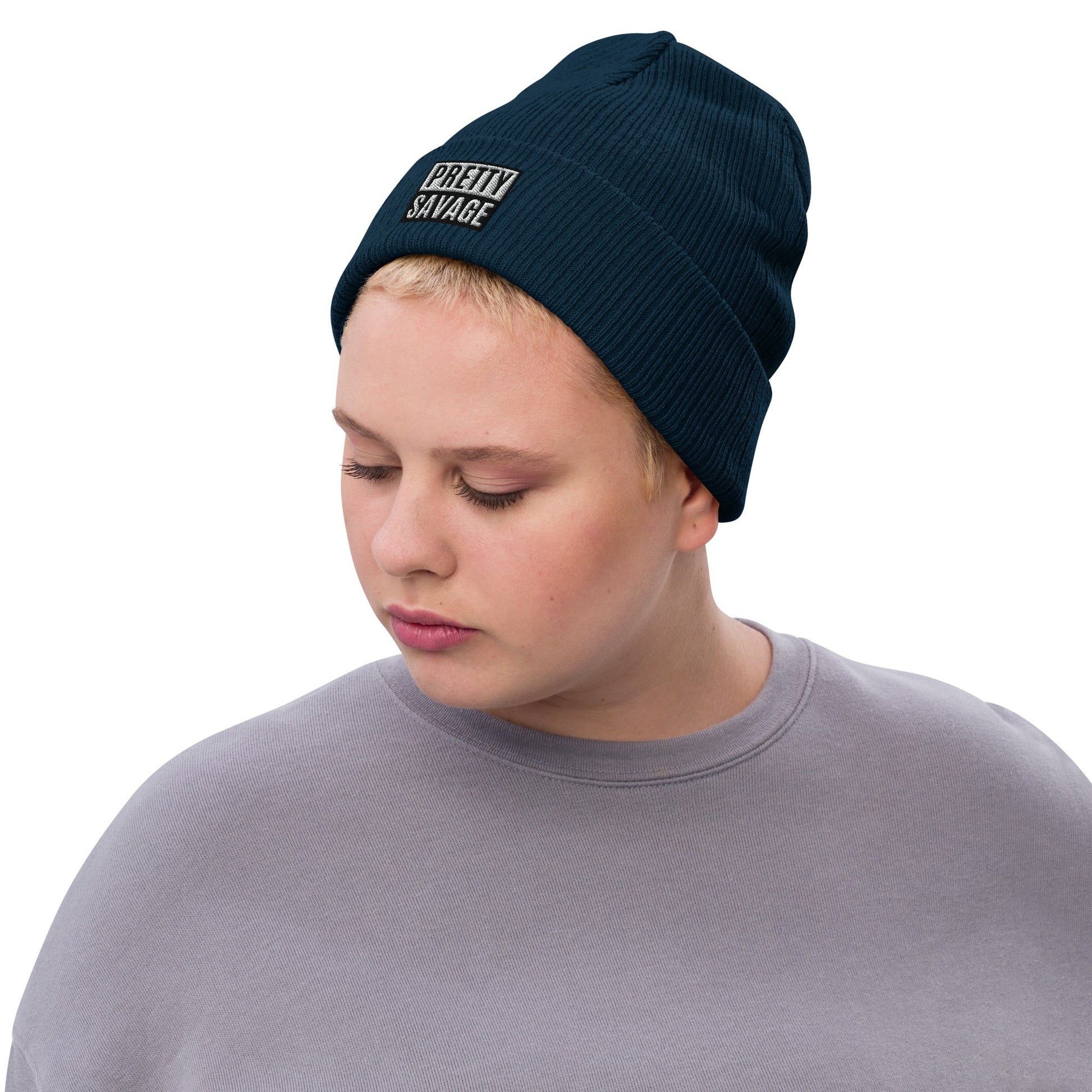 Pretty Savage Ribbed knit beanie Pretty Junkie Apparel