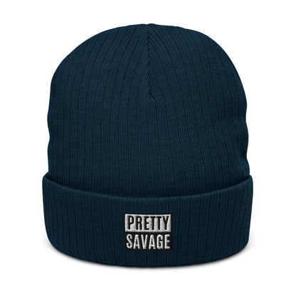 Pretty Savage Ribbed knit beanie Pretty Junkie Apparel