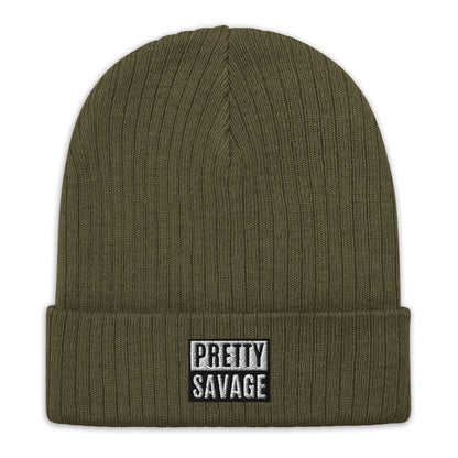Pretty Savage Ribbed knit beanie Pretty Junkie Apparel