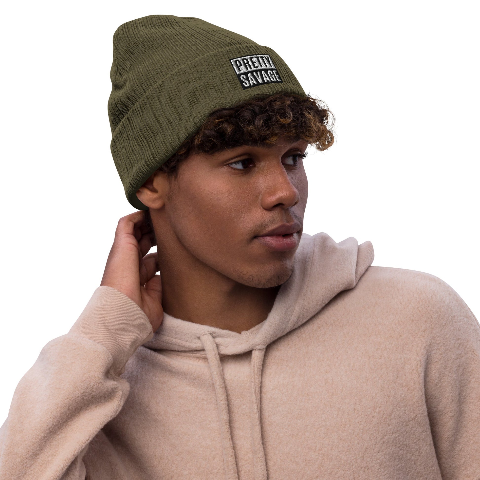 Pretty Savage Ribbed knit beanie Pretty Junkie Apparel