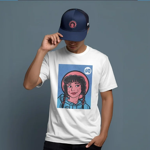 Portrait Top Streetwear Graphic Print Tee Pretty Junkie Apparel