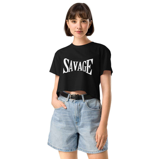 Official Savage 100% Cotton Crop Tee - Pretty Junkie Apparel