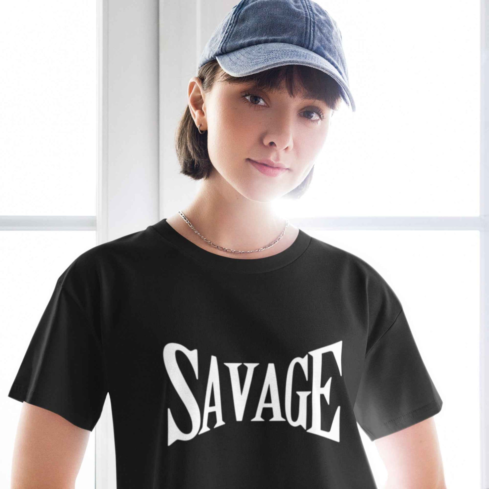 Official Savage 100% Cotton Crop Tee - Pretty Junkie Apparel