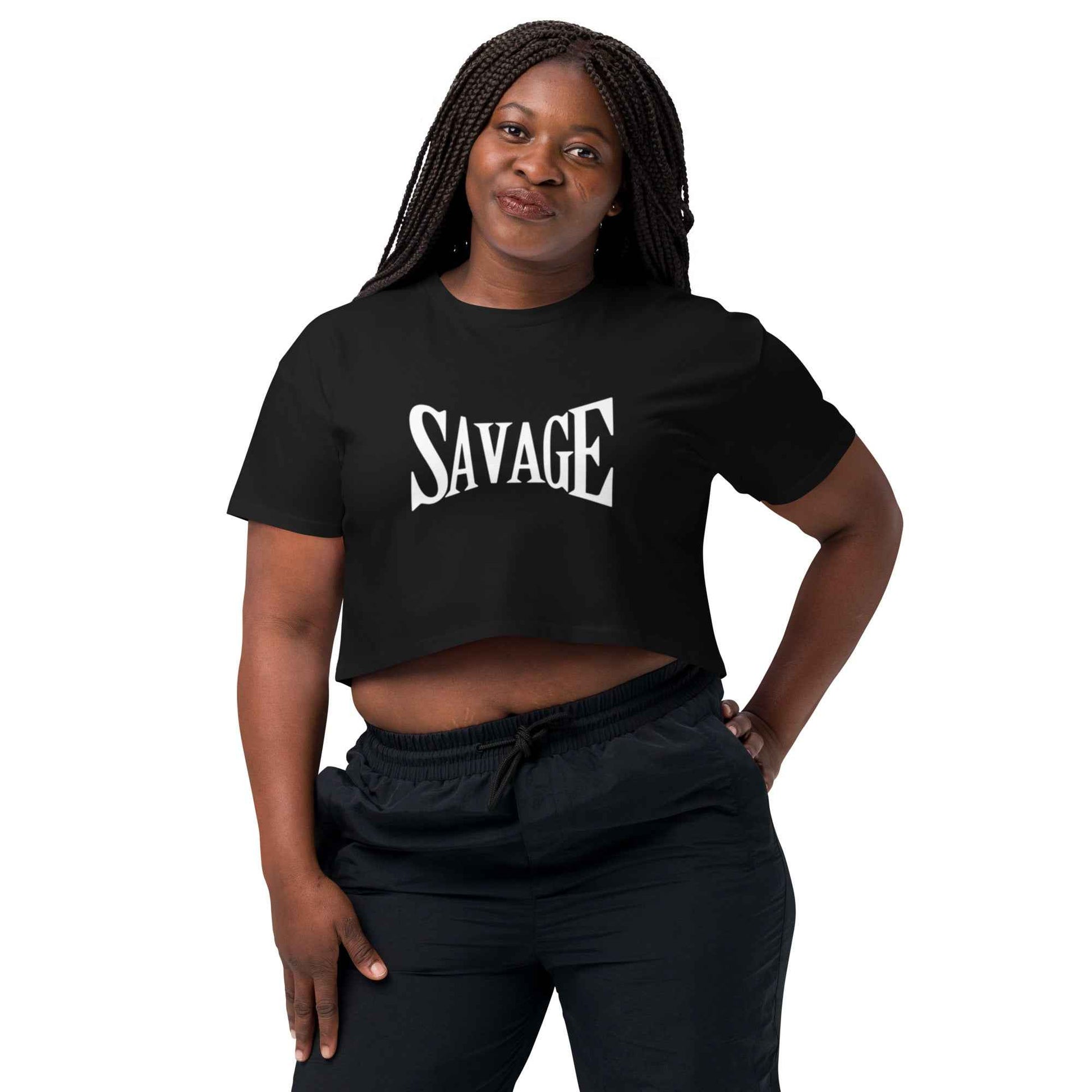 Official Savage 100% Cotton Crop Tee - Pretty Junkie Apparel