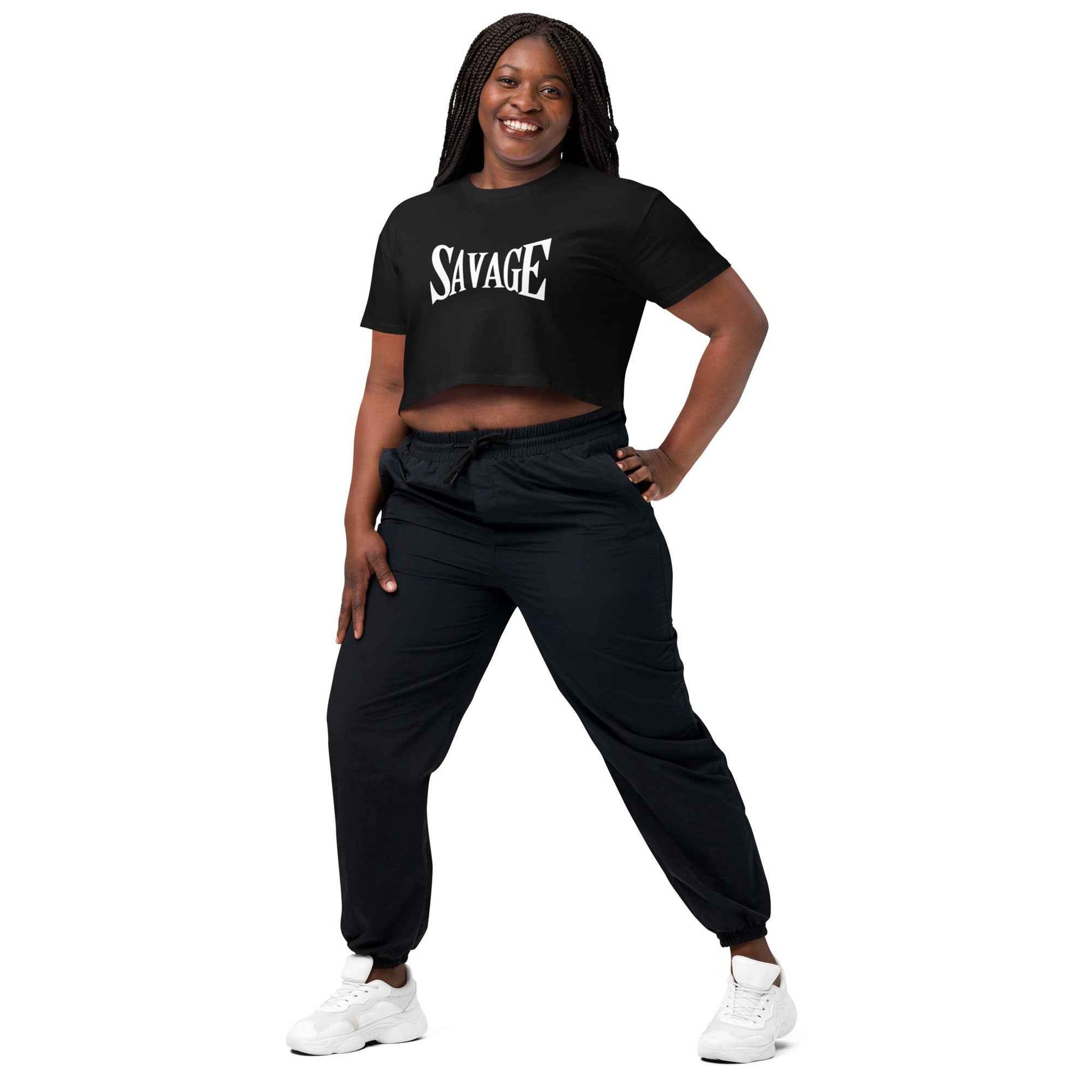 Official Savage 100% Cotton Crop Tee - Pretty Junkie Apparel
