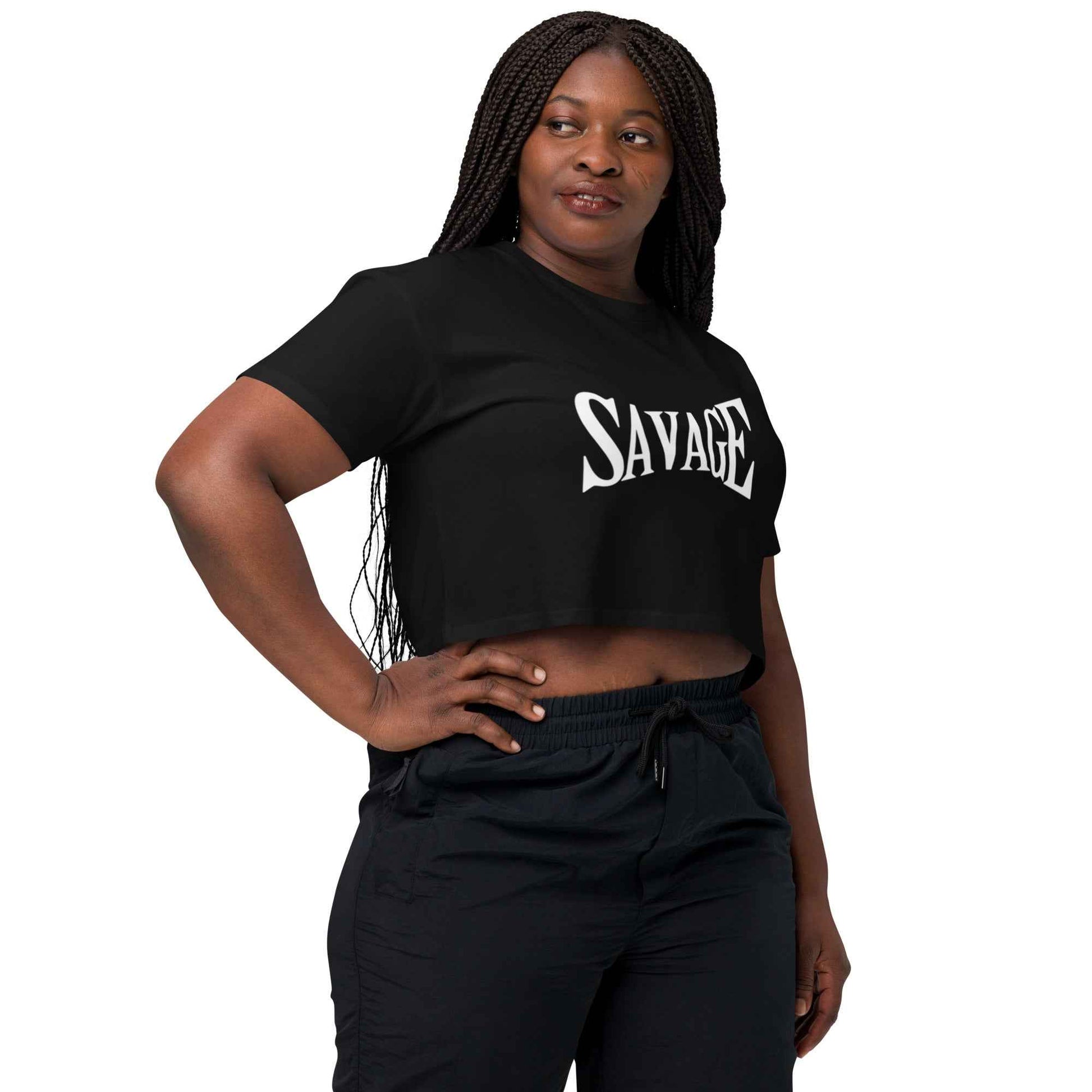 Official Savage 100% Cotton Crop Tee - Pretty Junkie Apparel