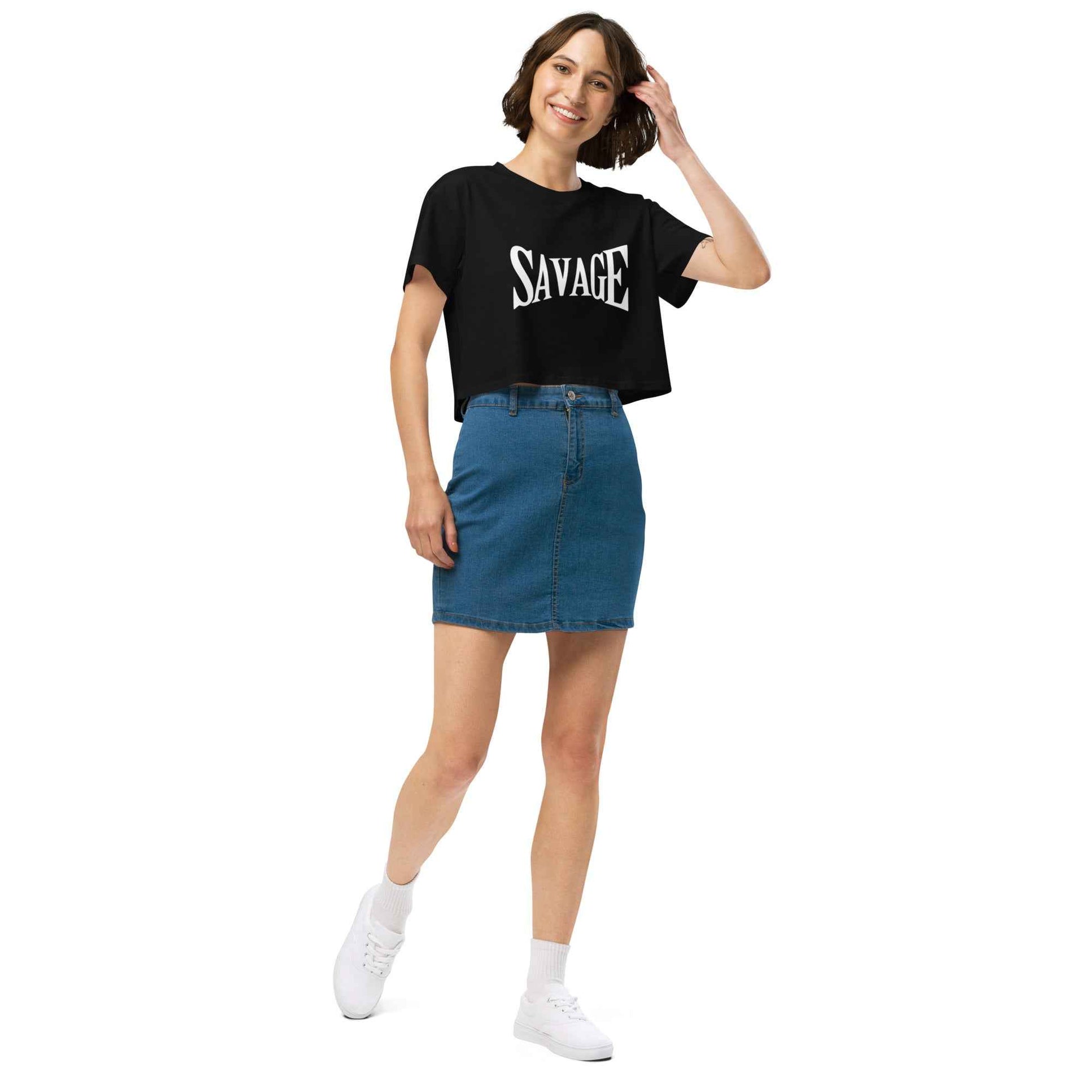 Official Savage 100% Cotton Crop Tee - Pretty Junkie Apparel